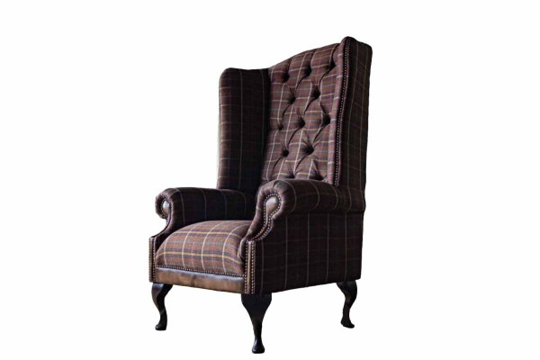 Chesterfield dizaina sofa krēsls dīvāns polster ohrensessel 1 vietas jauns