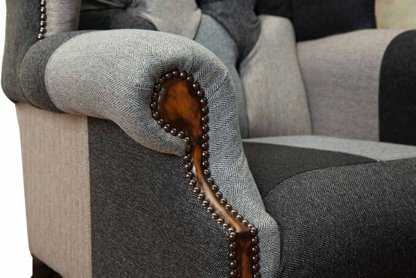 Chesterfield ausztrāde Krēsla galds 1 Sēdētājs dīvāns Sofa Couch Polster Teksitil Theatē aizvietots