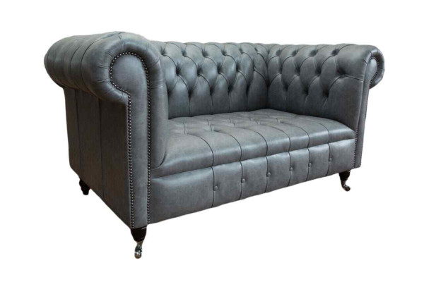 Chesterfield Dīvāns Dīvāns Polster Sofas Klasiskais 2-vietīgs pārklājums no ādas
