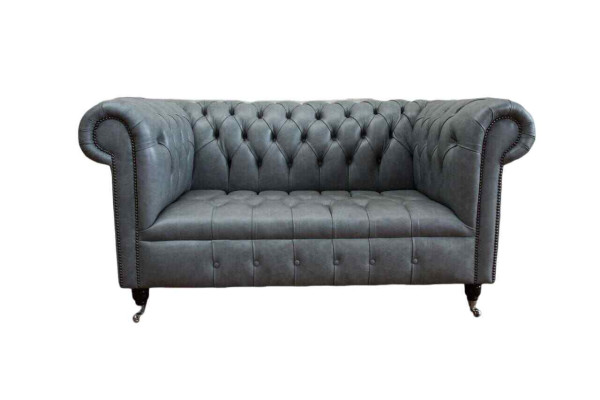 Chesterfield Dīvāns Dīvāns Polster Sofas Klasiskais 2-vietīgs pārklājums no ādas