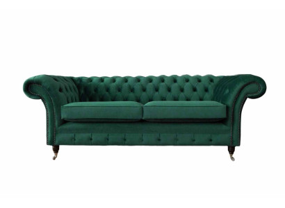 Chesterfield 3 sēdvietu polsteris dīvāns, audums mūsdienīgā stilā, jauns audums.