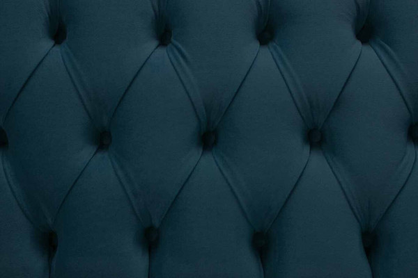 Chesterfield dizaina luksusa dīvāns ar 3 sēdvietām, zils, audums, jauns