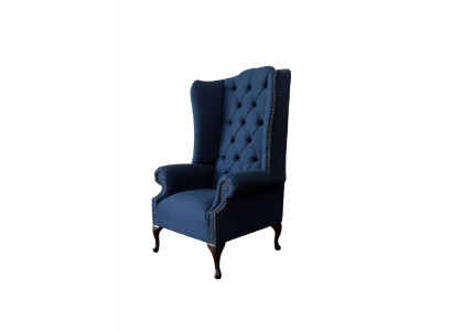 Chesterfield auskaru krēsla atpūtas krēsls krēsla polster suga tekstils 1 sēdvieta