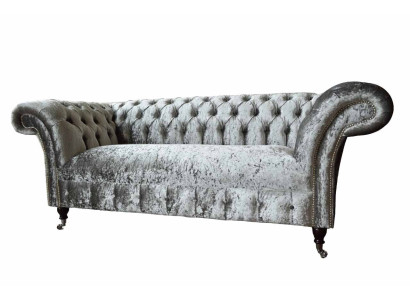 Chesterfield dizaina dīvāns gultas 2 vietas polster sērijā pelēka dīvāni dīvāni jauni