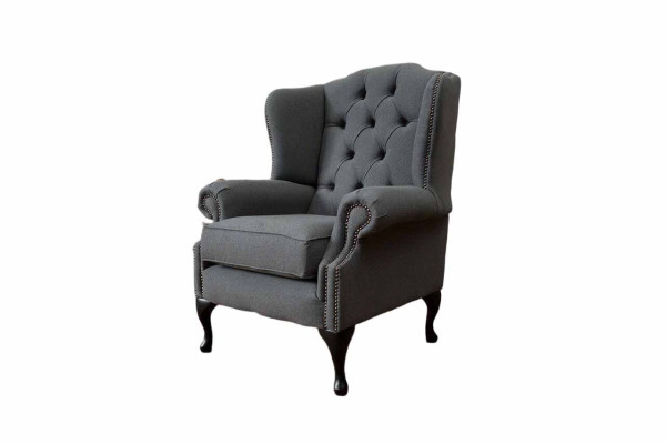 Pelnīts austuve krēsla dizains polster sofa dīvāns Chestrfīlda tekstils jauns.