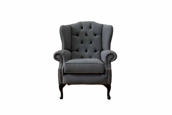 Pelnīts austuve krēsla dizains polster sofa dīvāns Chestrfīlda tekstils jauns.