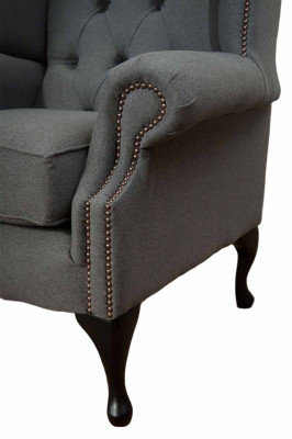 Pelnīts austuve krēsla dizains polster sofa dīvāns Chestrfīlda tekstils jauns.