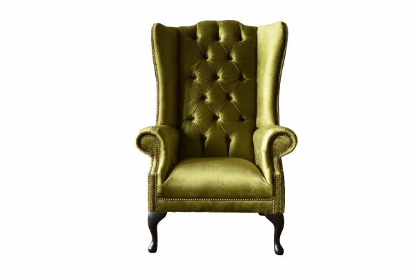 Ohrensessel Chesterfield Dīvāns Dīvāns Pārklājums 1 Vieta Sēdeklis Audums Jauns