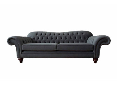 Chesterfield 3 sēdvietu auduma dizaina dīvāns Arēja dīvāns Gulta Luxus