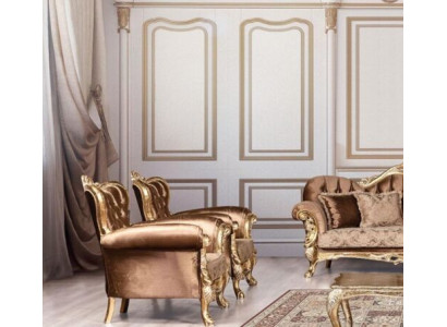 Oluāra krēsls Krēsls Baroka dizains Polster Sofa Couch Chesterfield Tekstils Sēdegbūve Jauns