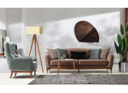Garnitūra Sofa garnitūra Luxus dīvāns 4+1 sēdvietu grupa dzīvojamā istaba auduma dizaina mēbeles