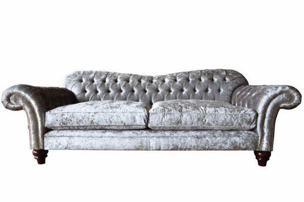 Chesterfield dīvāns auduma samts audekls dīvāns mēbeles dizains 3 sēdvietas lilas krāsā