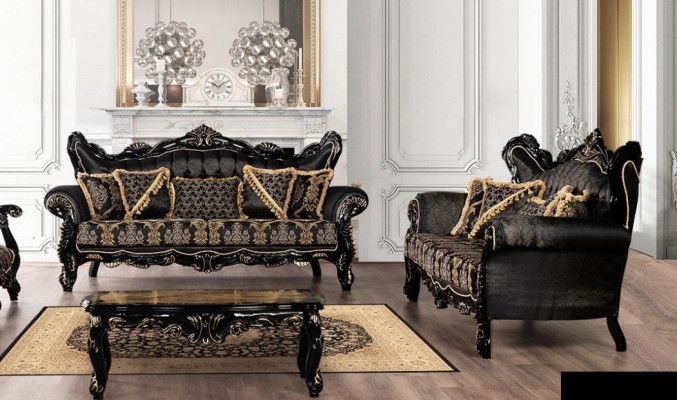 Sofas klāvs 3+3 sēdvietu dīvāns krēsls dīvāns luksusa komplekts poliestera auduma Jaunais.