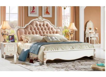 Divguļamā gulta "Chesterfield", guļamistabas galds, mēbeles, baroka un rokoko stils, 3 daļas.