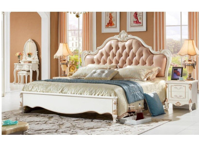 Karaliskā Chesterfield gulta guļamistabas mēbeļu gultas 180x200 āda