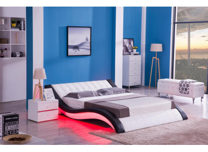 Gulta dizains digitāls skaņas USB gultas luksusa guļamistabas mēbeles ādas.