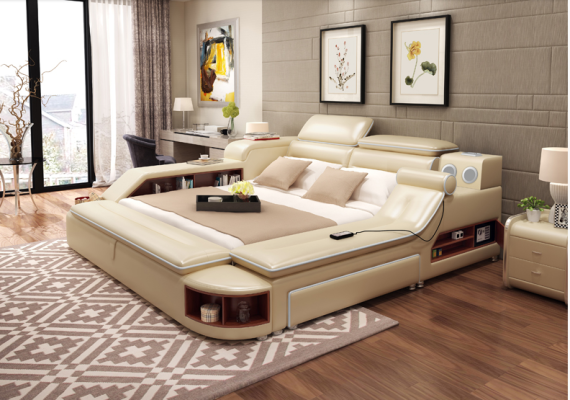 Gulta Multifunkcionāls seifs Siltums Atbalsta USB skaļums Divpersonu gultas funkcija Jauns