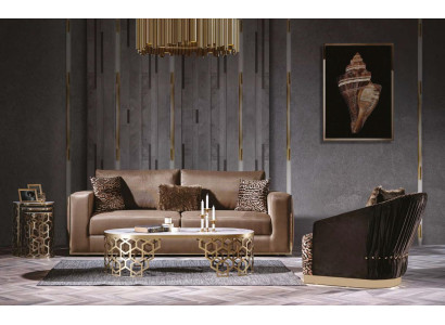 Sofasets Garnitūra 3+1 sēžu polsteris iekļaujot dīvānu galdiņu un palīgstalū un 4 gab.