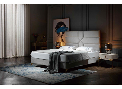 Luksusa dizaina gultas audums divkāršas viesnīcas gultas laulības gultai 180x200 cm guļamistabā