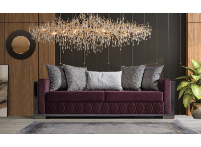 Moderns Dīvāns Sofas Dizaina Dīvāns Trīsisēdētājs Sēdeklis Burgundijas Dīvāns 3 Sēdvietas