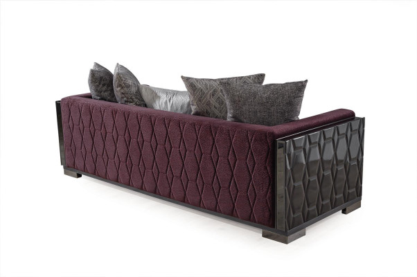 Moderns Dīvāns Sofas Dizaina Dīvāns Trīsisēdētājs Sēdeklis Burgundijas Dīvāns 3 Sēdvietas