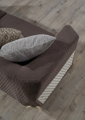 Galdsats Dīvāngalds 3+3+1 vietas dīvāns krēsls dīvāni Moderns Brūns jauns