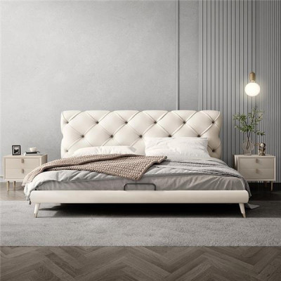 Gultas 180x200cm Guļamistabas Tekstilē audums gulta Chesthierfield dizains Luksuss