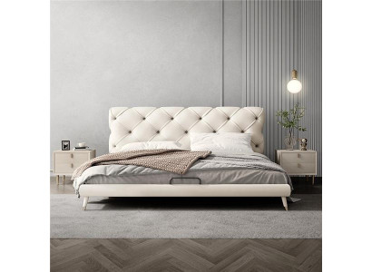 Gultas 180x200cm Guļamistabas Tekstilē audums gulta Chesthierfield dizains Luksuss