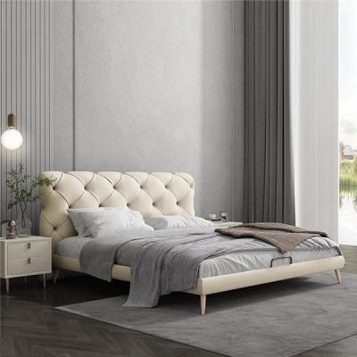 Gultas 180x200cm Guļamistabas Tekstilē audums gulta Chesthierfield dizains Luksuss