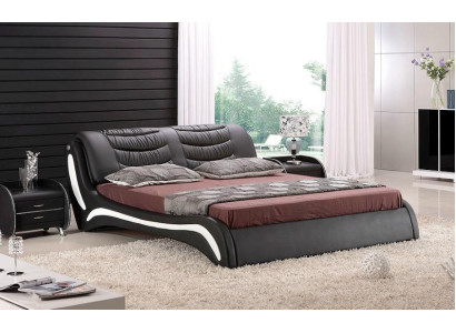 Dizainera gulta Guļamistabas gultas Ādas viesnīca Luksusa polsteris Itāļu