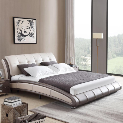 Dizaina ādas gultas pārklājums divvietīgām viesnīcas gultām guļamistabas laulībai 180x200 cm.