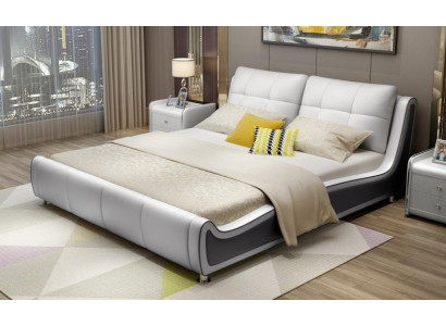 Gultas pildspalva dizains dekors luksusa divvietīgas viesnīcas gultas laulātāju guļamistaba ādas