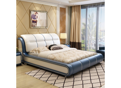 Dizaina auduma mēbeles viesnīcai Zaļie gultasistabi luksusa izmēra boxspring gultā.