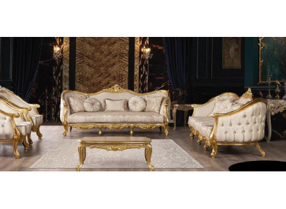 Sofas 3+3 sēdvietas dīvāns dīvāni krēsli sēdekļu komplekts audums viesistaba baroks