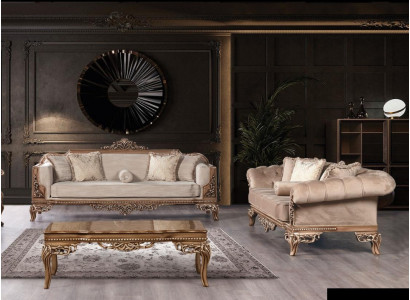Sofas paliktnis 3+3 sēdēt Chesterfield Sofa krēsls luksusa komplekts auduma komplekts 2 gabali