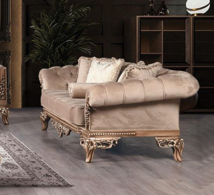 Sofas paliktnis 3+3 sēdēt Chesterfield Sofa krēsls luksusa komplekts auduma komplekts 2 gabali