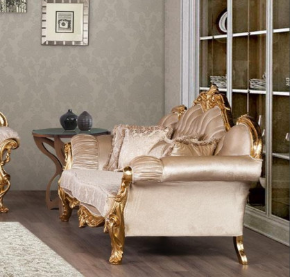 Sofa komplekts 3+1+1 guļamvieta Sofa krēsls Dīvāns Sēdekļi Komplektācija Audums Baroks
