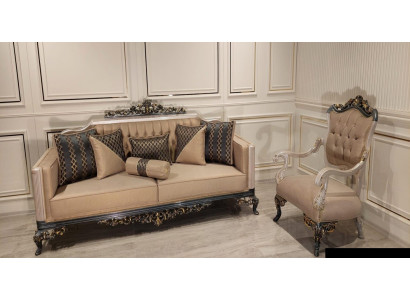 Luksusa garnitūra komplektā sofé garnitūrá 3+1 sēdekļa sofa dīvāni krēsli audums 2 gab. komplekti
