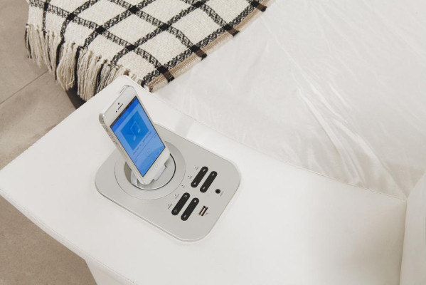 Apgrieztu gultu mēbeles Moderns luksusa gultas gultas karkass 200x200 apļveida.