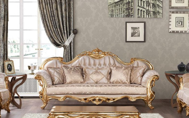 Sēdvieta trīsvietīgā sofa 3-vietīgā sofa Sofas Couchen audums stils baroks rokoko mēbeles