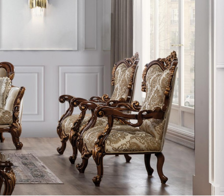 Krēsls Baroks Dīvāns Sofa Atpūta Audums Lounge Audums Sēdētājs Luksussēdeklis Poliesters
