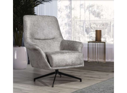 Kresls Dizaina Dīvāns Sofa Atpūta Āda Skaista. Kluba Krēsls Luksusa Sēdeklis Pelēks Moderns
