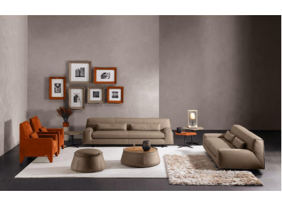 Sofa komplekts Dīvāns Polster Ādas dīvāns Prianera Itāļu mēbeles Dīvāns