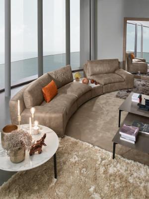 Villa Rund Couch Design Wohnlandschaft Runde Sofa Couchen Möbel Ecksofa -> Villa apaļa dīvāna dizains dzīvojamā zona apaļais dīvāns mēbeles stūra dīvāns