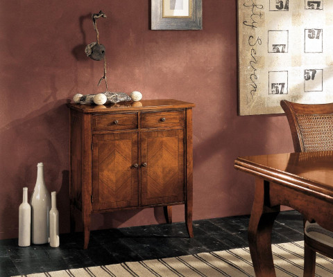 Sideboards Koka skapis Mēbeles Komodes Brūns Komoda Salons Masīvs