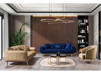 Sofas komplekts 3+3+1 sēdvieta Moderns dīvāns dzīvojamā istaba Luksusa komplekts Jaunums