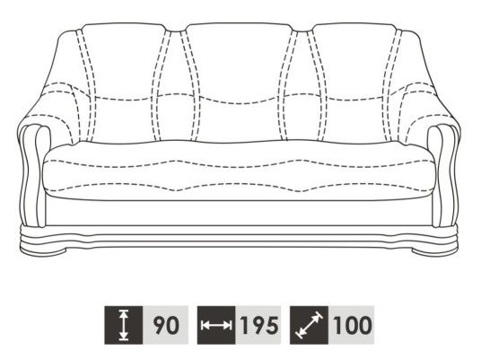 Sofas komplekts 3+1+1 vieta Klasiska mēbeļu klasisks polsteris Dzīvojamo telpu piekrāpšanas dīvāns Jauns