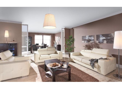 Moderne dīvāngarnitūra istabai Komplektā 3+2+1 dīvāns krēsla