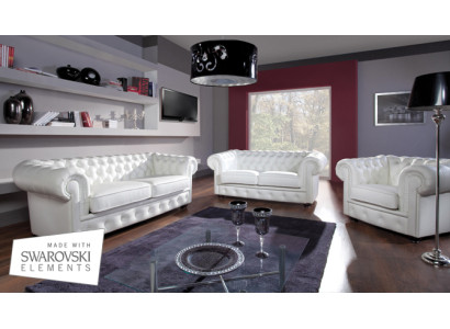 Sofas komplektā Chesterfield 3+2 sēdvietas diivanam Sēdeklis Pildspilvji Klasiskās dīvānu modelis