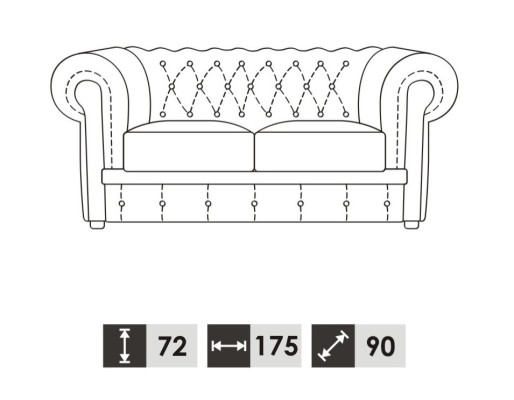 Sofas komplektā Chesterfield 3+2 sēdvietas diivanam Sēdeklis Pildspilvji Klasiskās dīvānu modelis